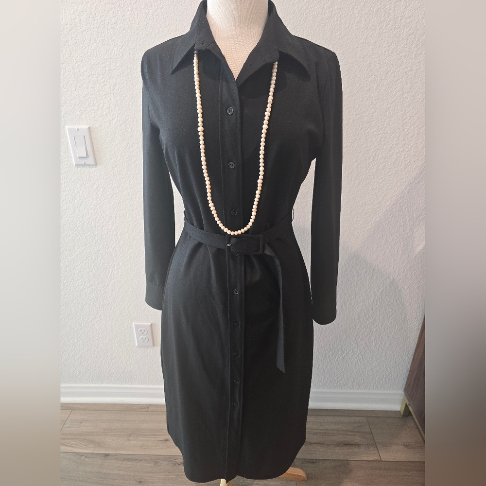 Zara Women's Midi Black Dress Medium Made in Morocco